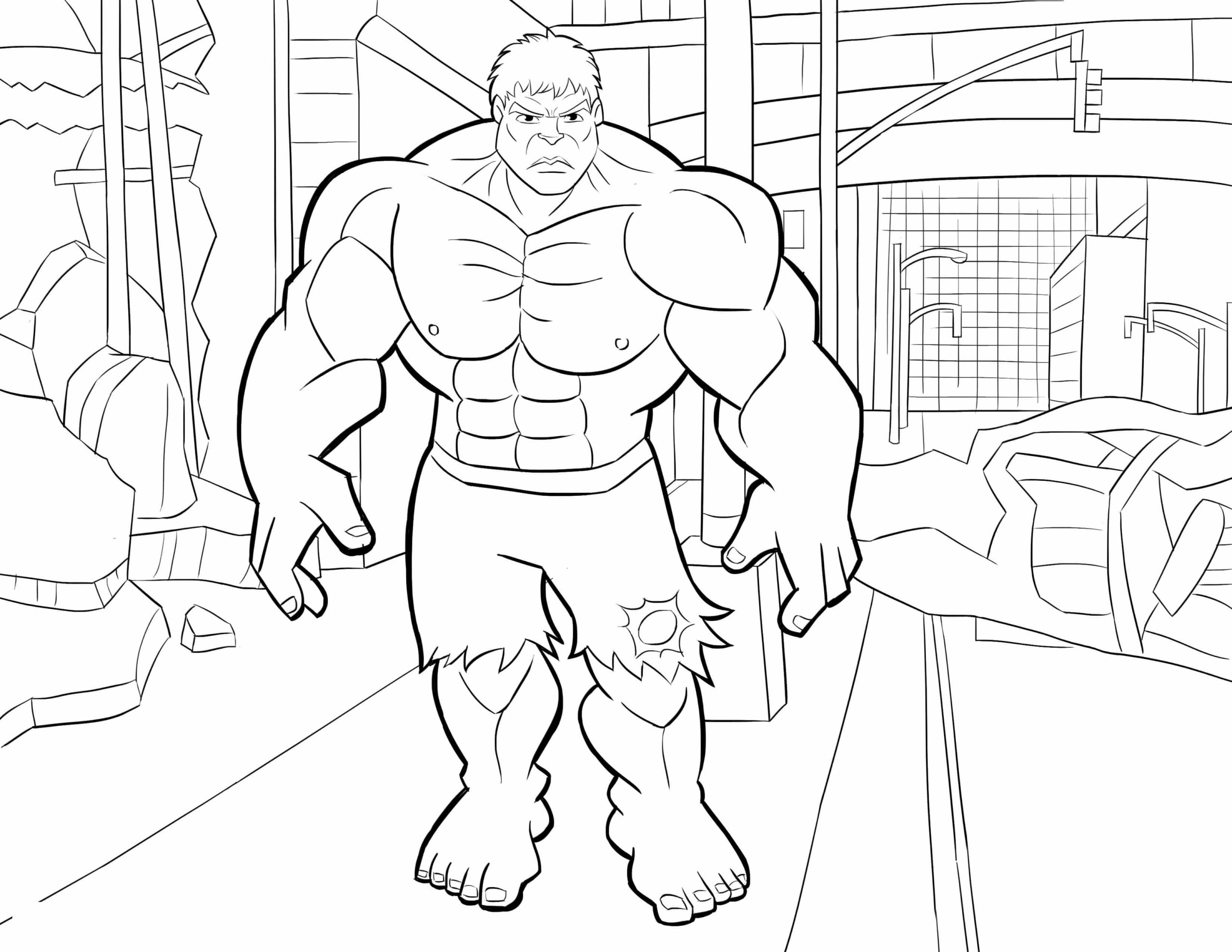 هالك واقفاً تلوين