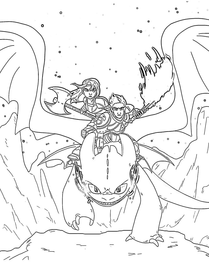 هيكاب وأستريد وتوثليس تلوين