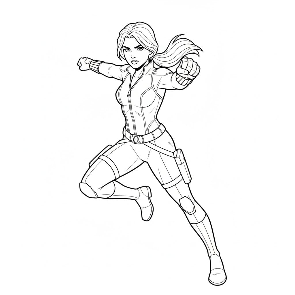 هجوم الأرملة السوداء تلوين