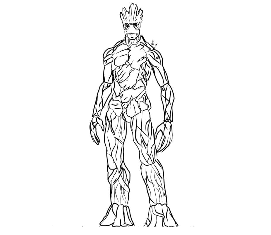 جروت من فيلم حراس المجرة تلوين