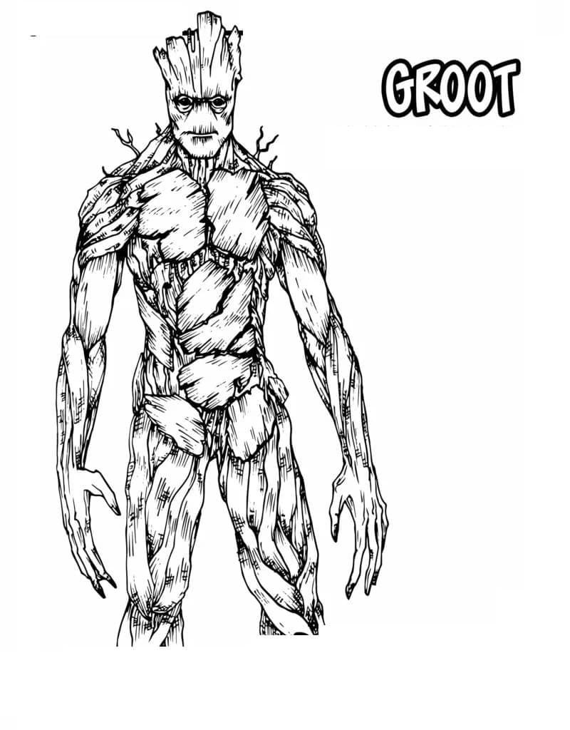 جروت في فيلم حراس المجرة تلوين