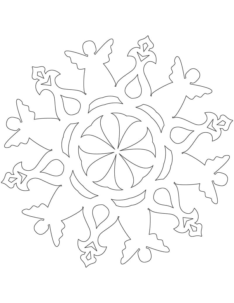 ملاك ندفة الثلج تلوين