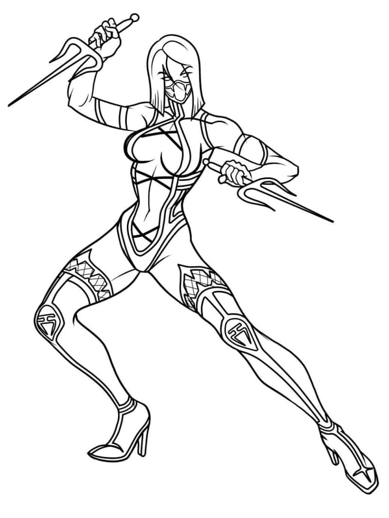 ميلينا مورتال كومبات تلوين