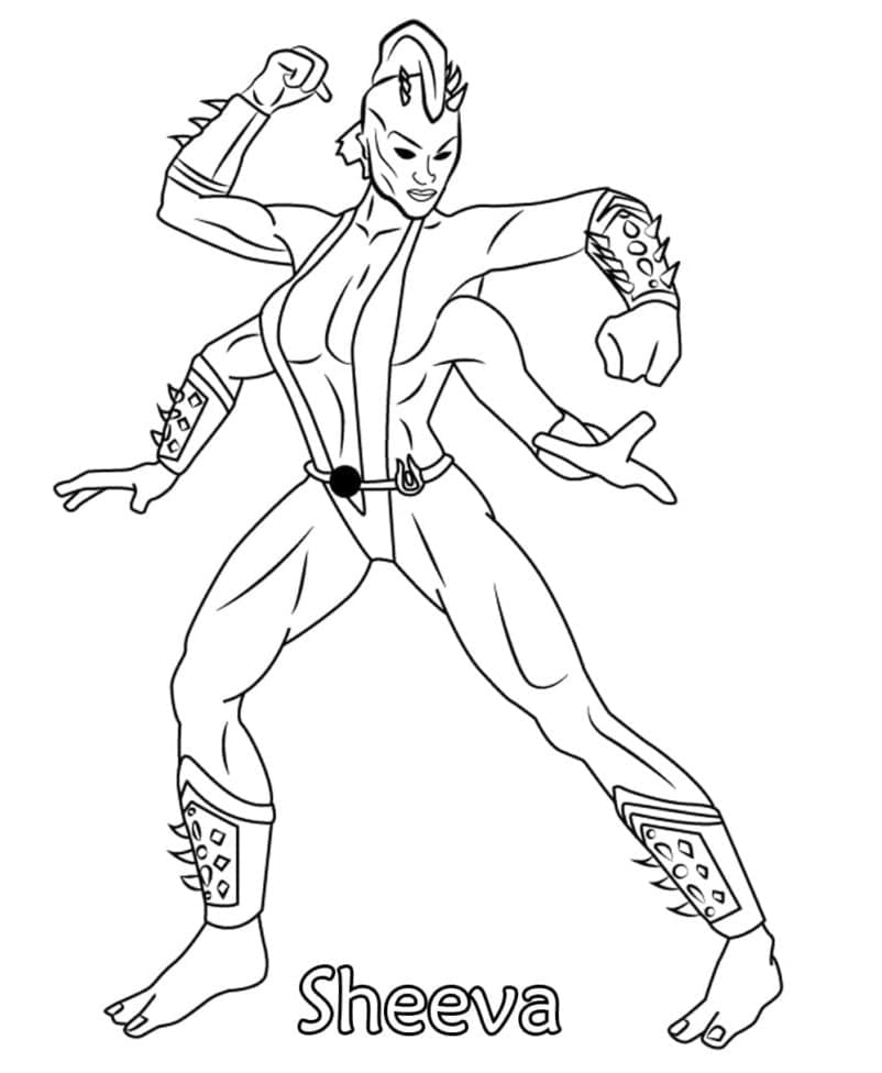 مورتال كومبات شيفا تلوين