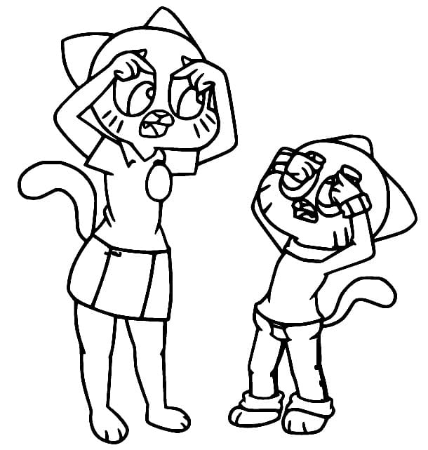 نيكول وغامبول تلوين