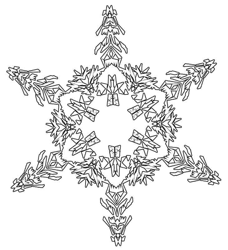 ندفة الثلج الجميلة تلوين