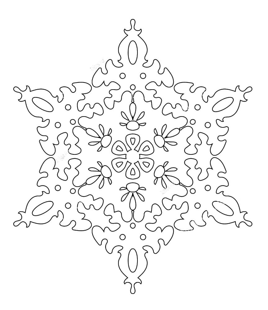 ندفة الثلج الرائعة البسيطة تلوين