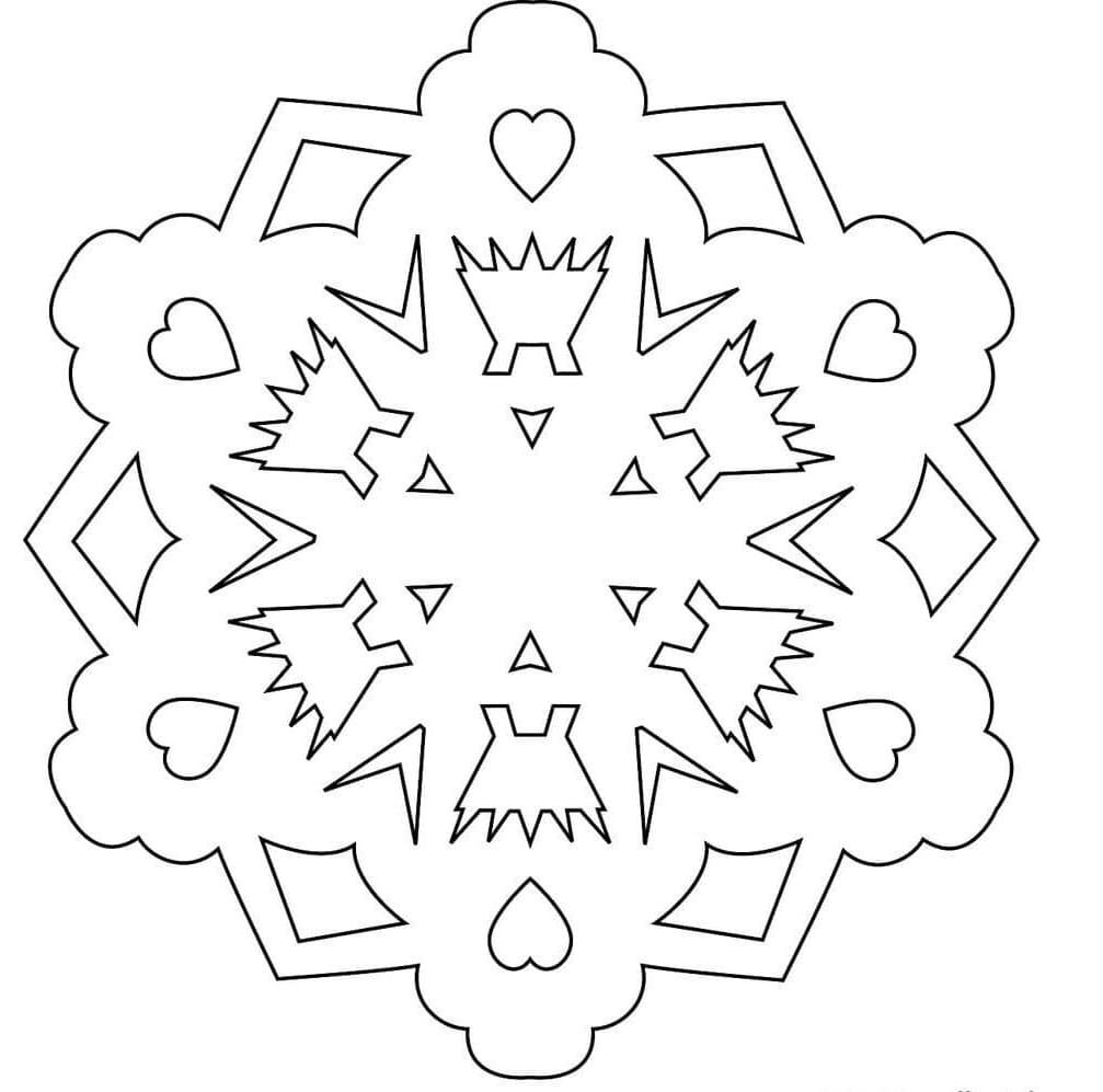ندفة الثلج الورقية تلوين