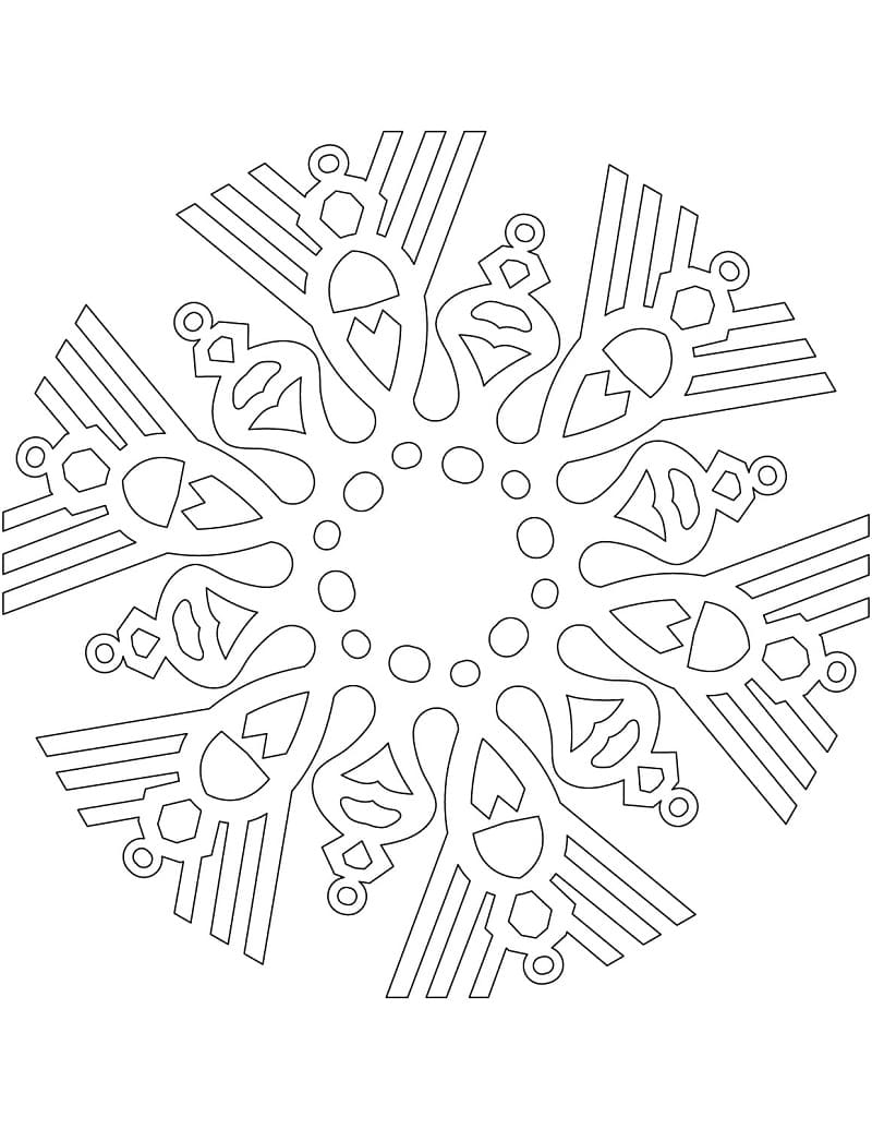 ندفة الثلج لعيد الميلاد تلوين