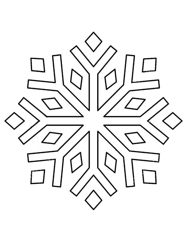 ندفة ثلجية بسيطة جدًا تلوين