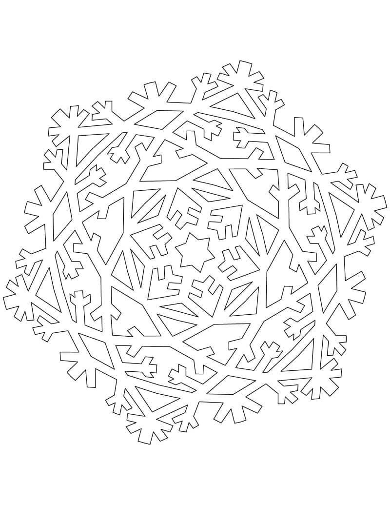 ندفة ثلجية بلورية مجانية تلوين