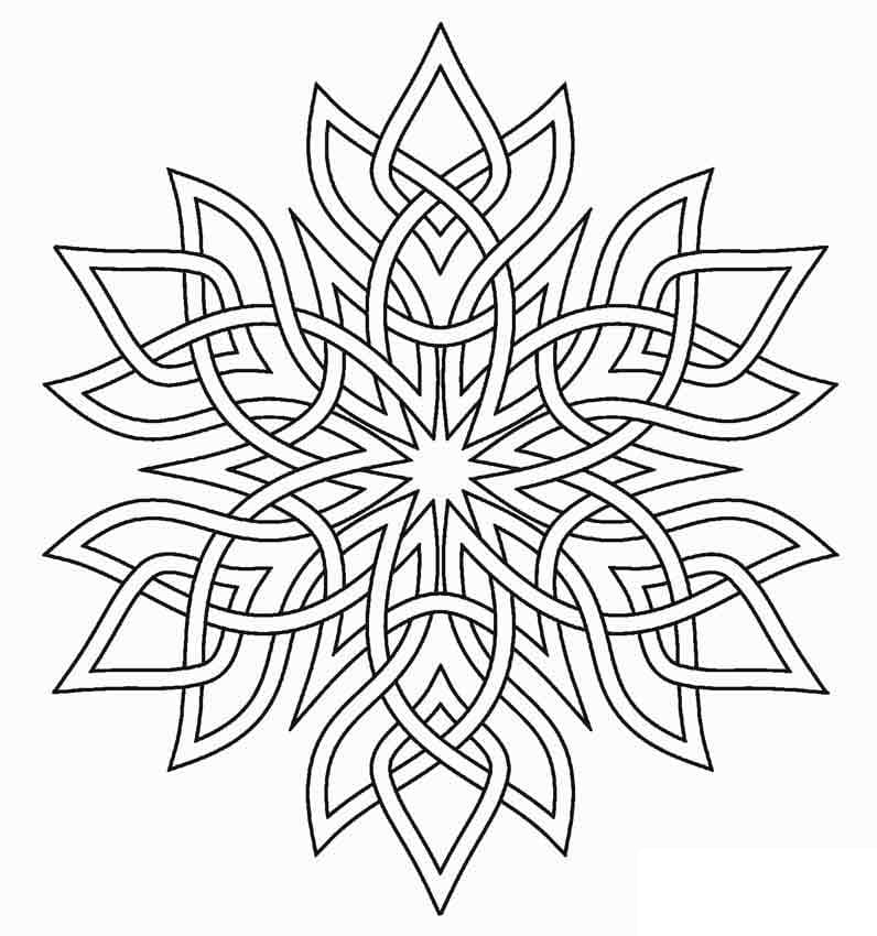 ندفة ثلجية جميلة تلوين