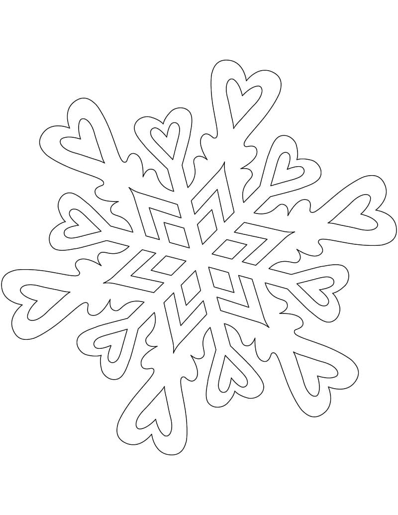 قلوب ندفة الثلج تلوين