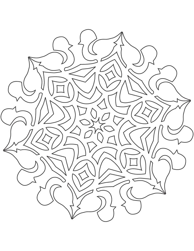 رقاقات الثلج قابلة للطباعة للبالغين تلوين