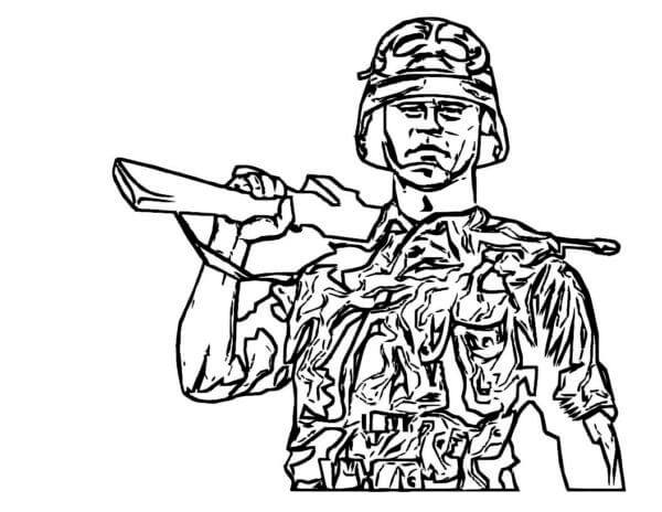 رسم جندي يدوي أساسي تلوين