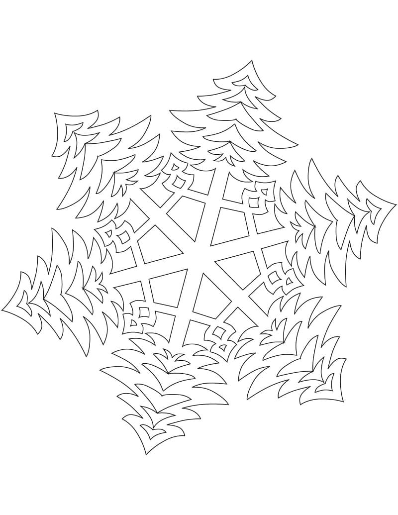 رسم ندفة الثلج تلوين