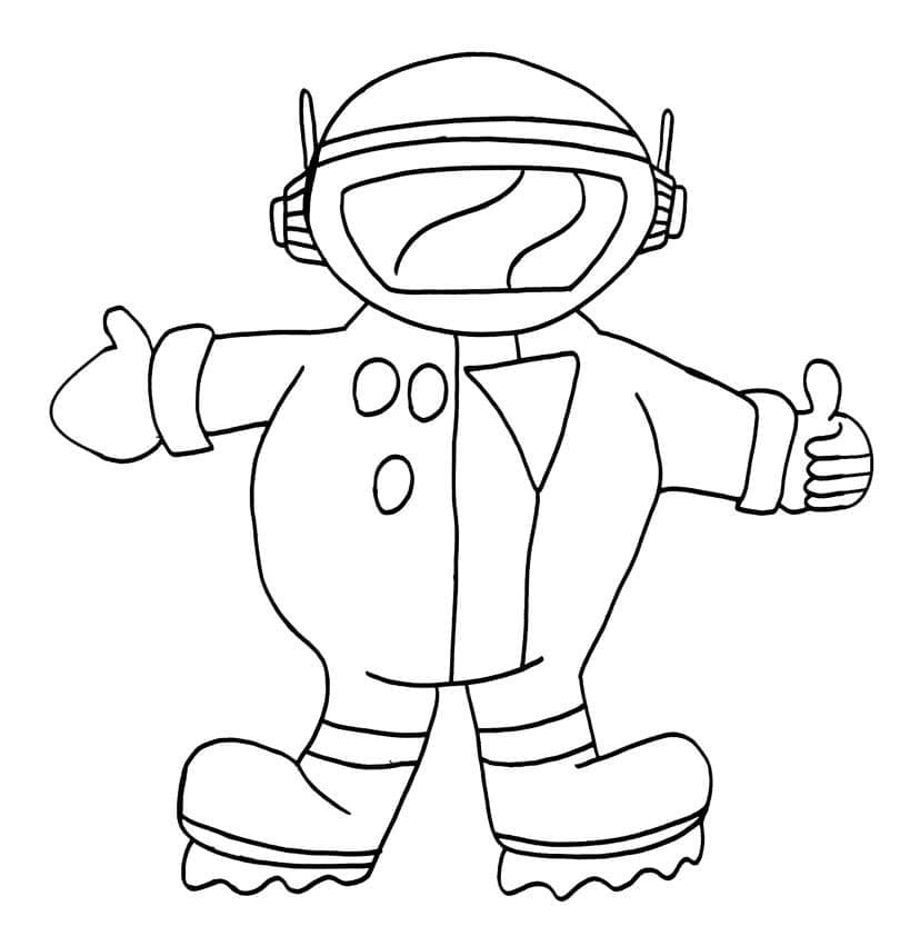 رائد الفضاء الصغير تلوين