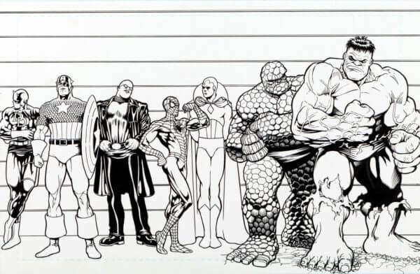 شخصيات مارفل مشرقة وقوية للغاية تلوين