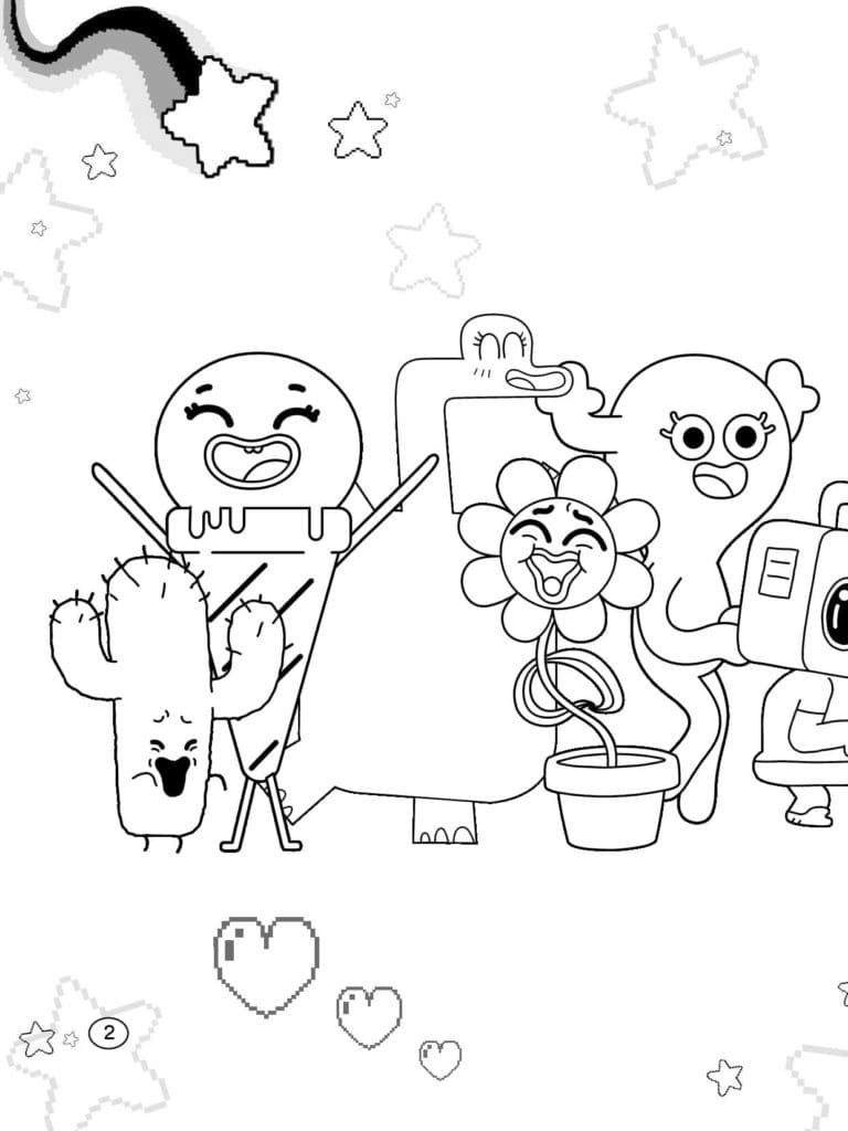 شخصيات من عالم غامبول المدهش تلوين