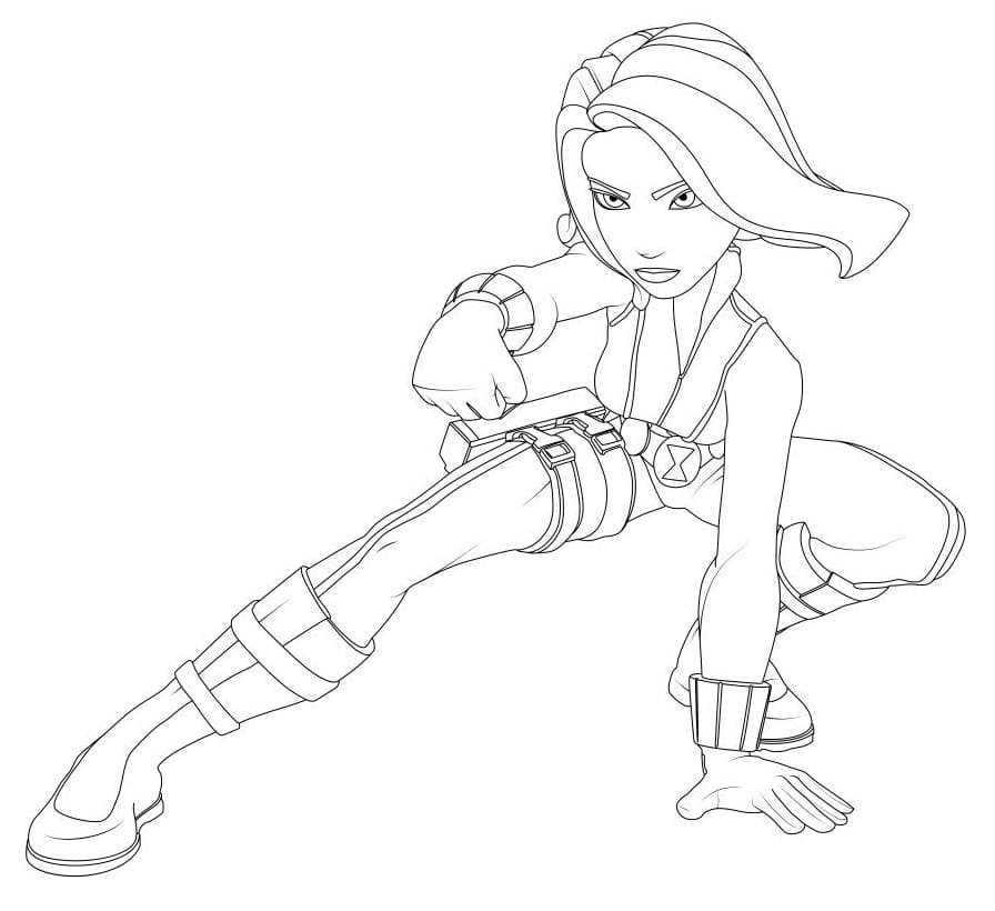 صورة الأرملة السوداء تلوين