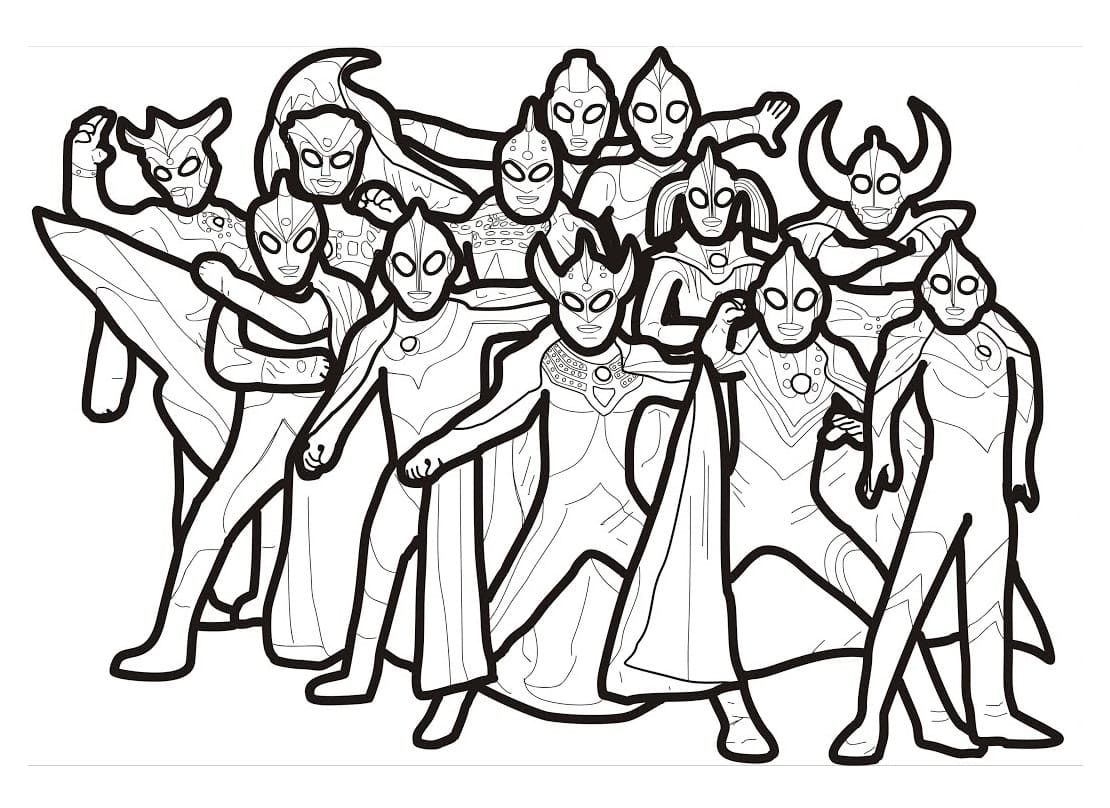 طباعة ألترامان مجانية للأطفال تلوين