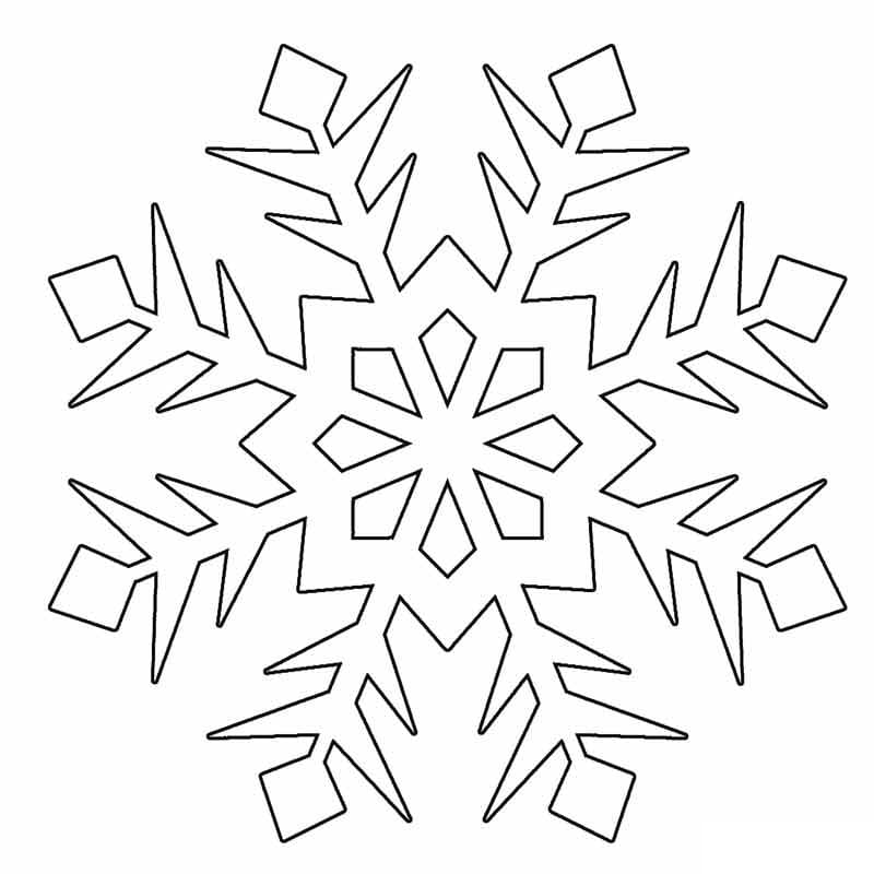 طباعة ندفة الثلج للأطفال تلوين