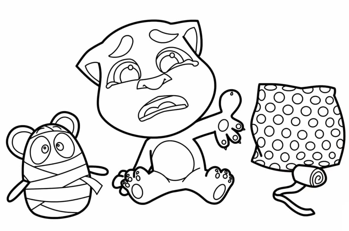 توم المتكلم الباكي تلوين