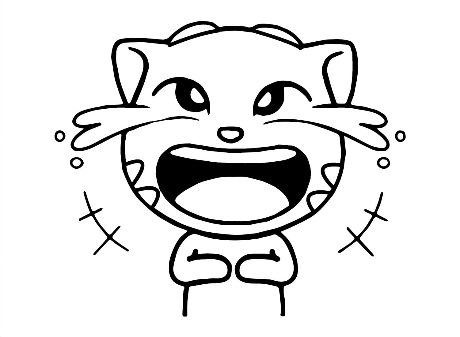 توم المتكلم الضاحك تلوين