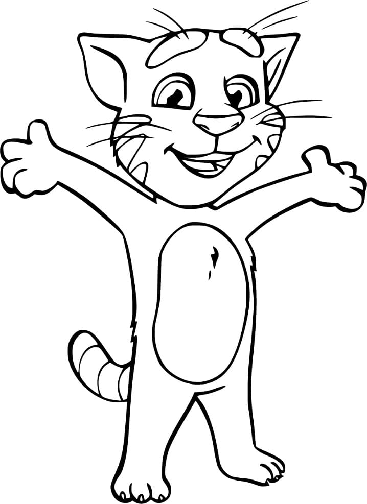 توم المتكلم السعيد تلوين