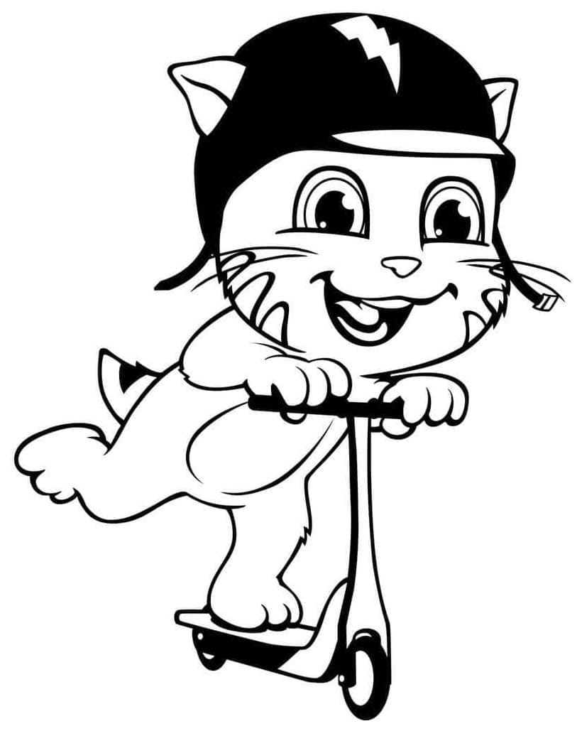 توم المتكلم على السكوتر تلوين