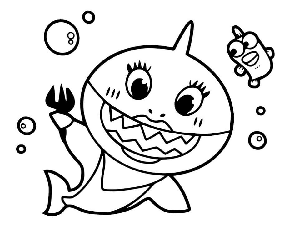 أم القرش بيبي شارك تلوين