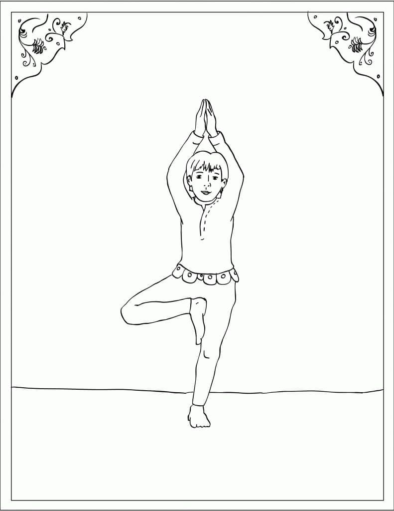 Yoga Free Printable صورة تلوين