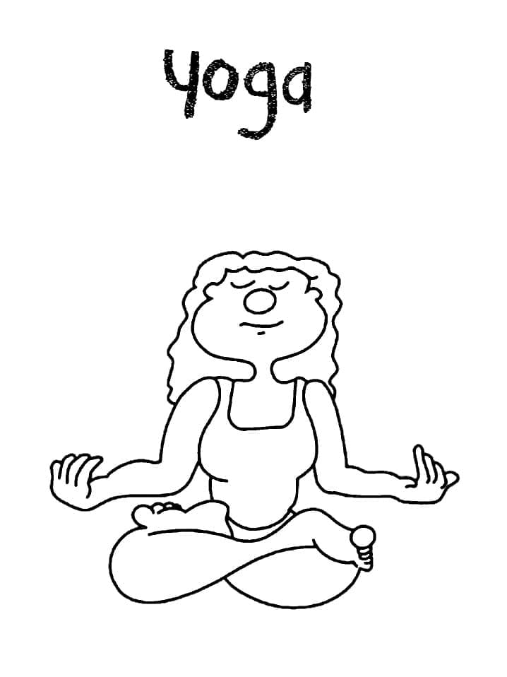 Yoga Girl صورة تلوين