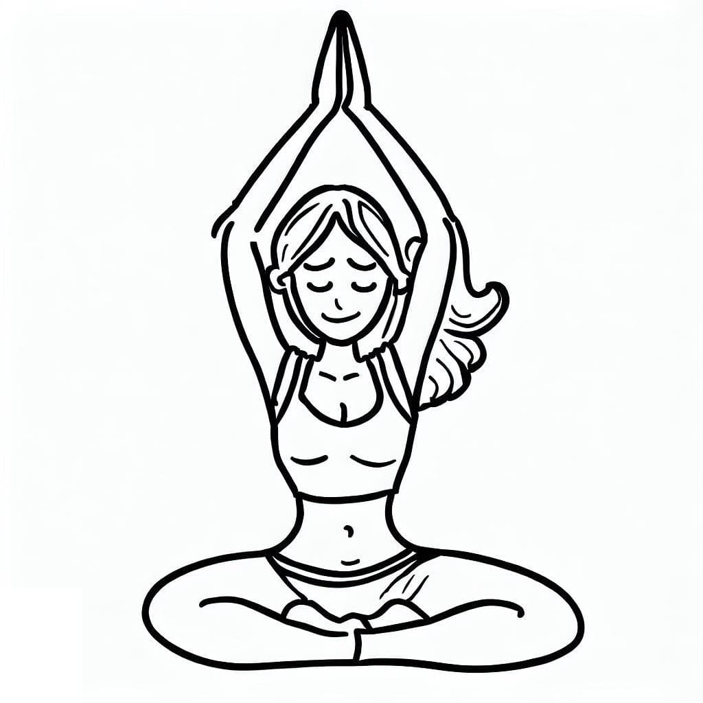 Yoga Printable صورة تلوين