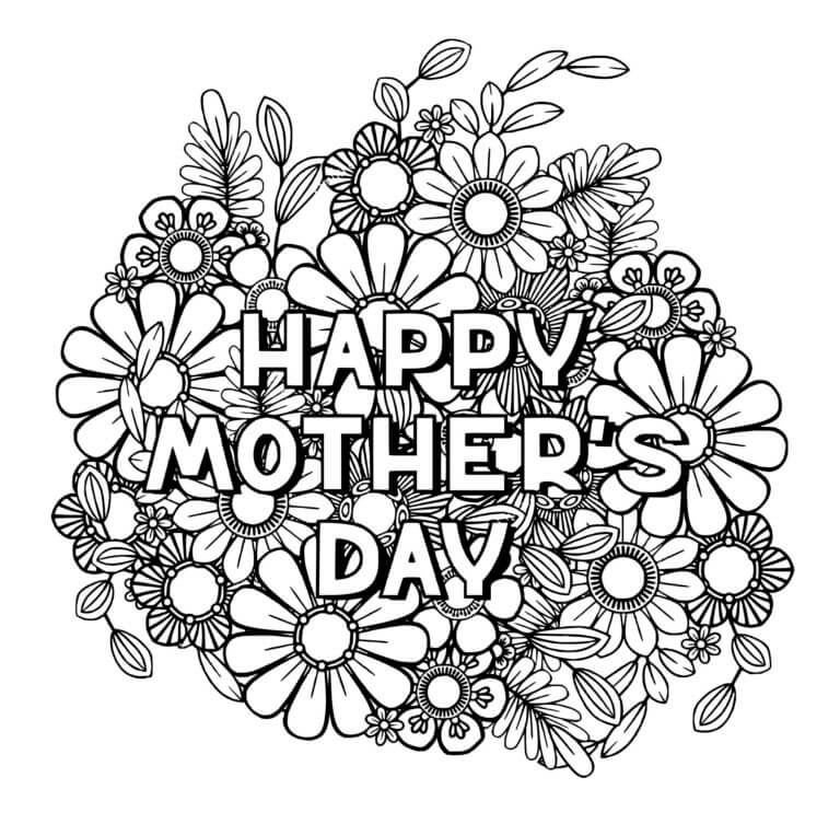 Anti-stress Coloring For Mother’s Day صورة تلوين