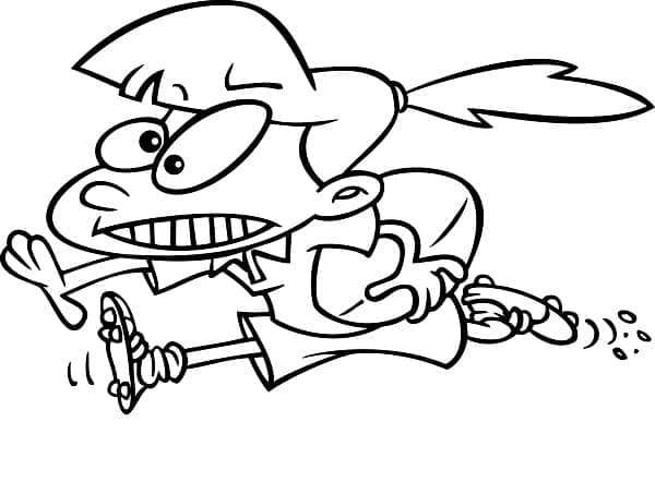 فتاة صغيرة تلعب الرجبي تلوين