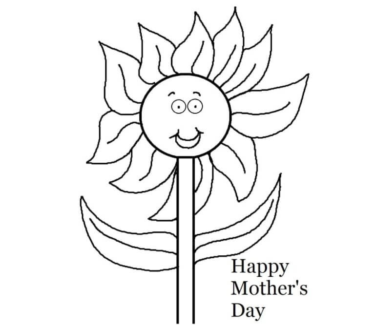 Funny Flower For Mom صورة تلوين