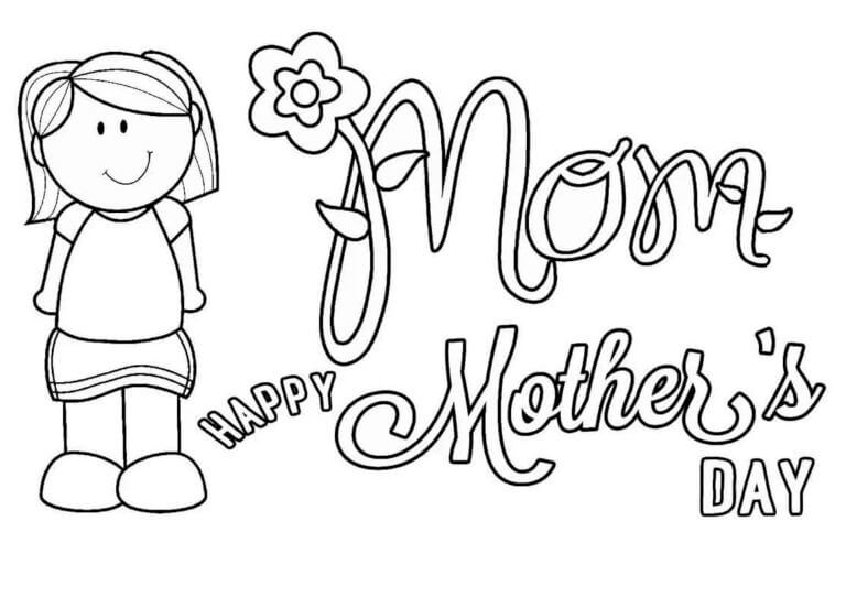 Greeting Card For Mom صورة تلوين