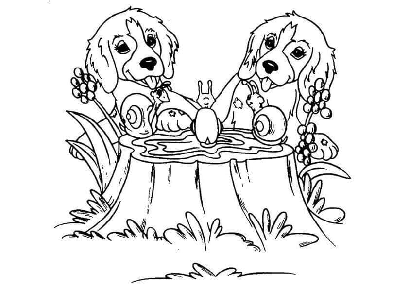 جراء ليزا فرانك اللطيفة تلوين