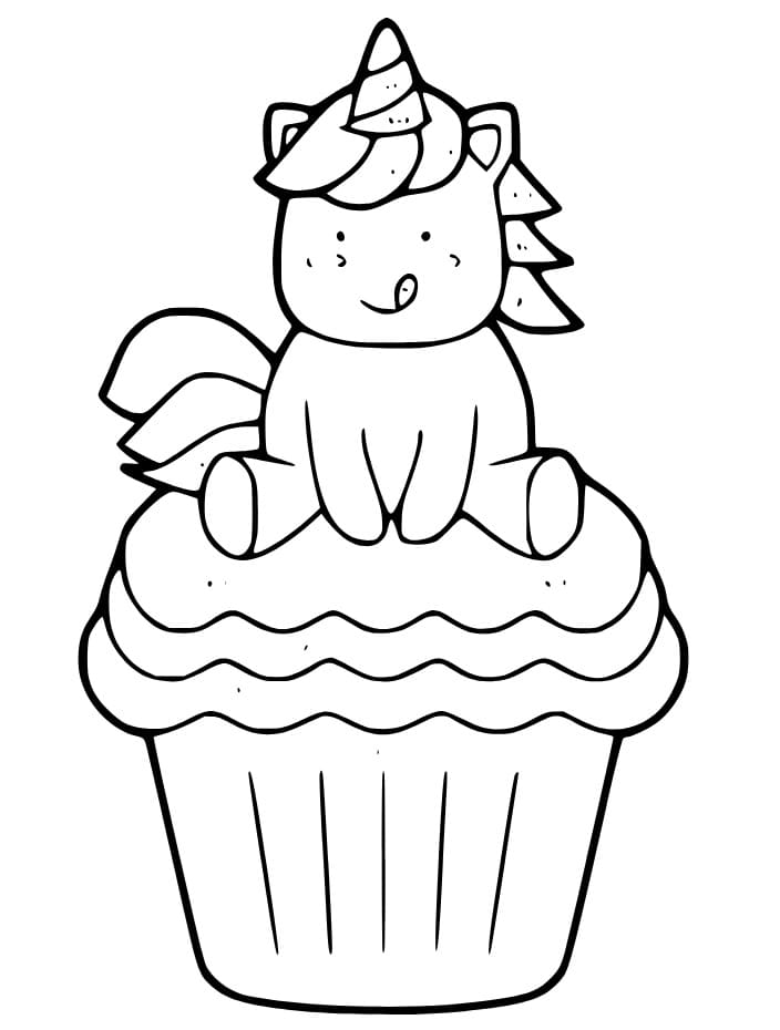 كعكة يونيكورن لذيذة تلوين