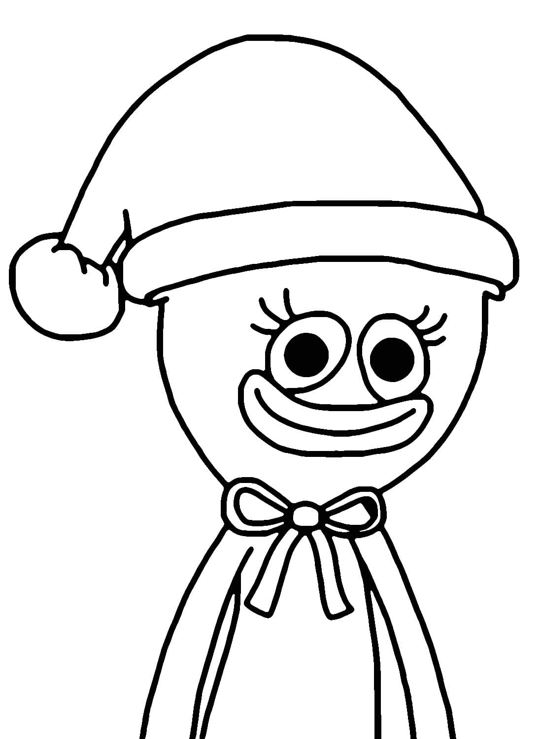 كيسي ميسي مع قبعة سانتا صورة تلوين