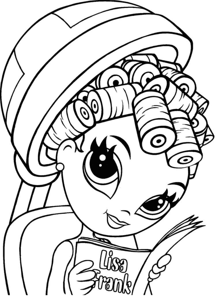 ليزا فرانك في صالون تصفيف الشعر تلوين