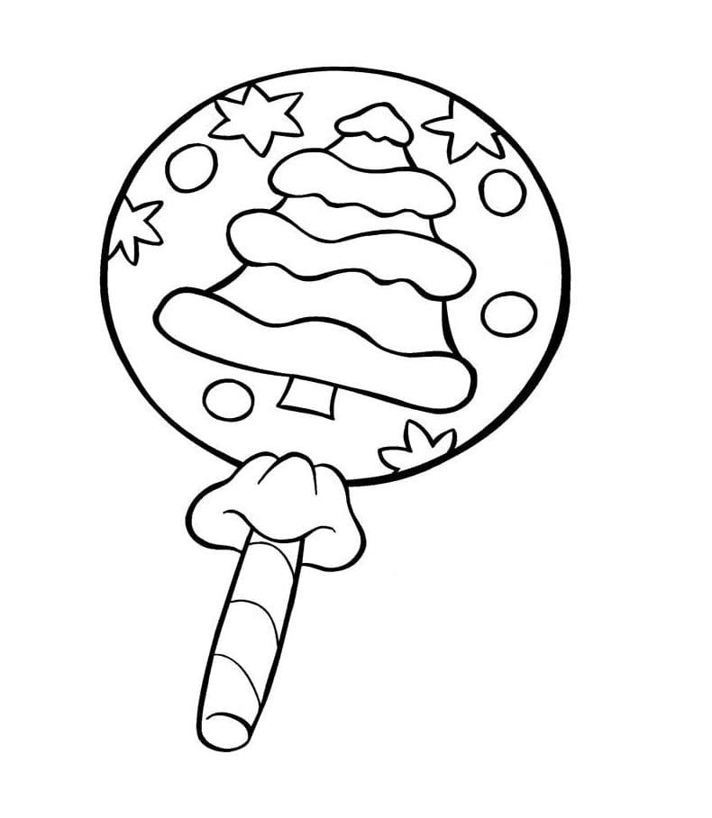 مصاصة عيد الميلاد تلوين