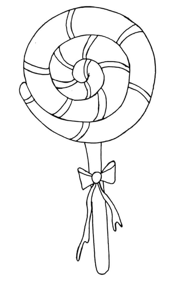 مصاصة مع ربطة عنق تلوين