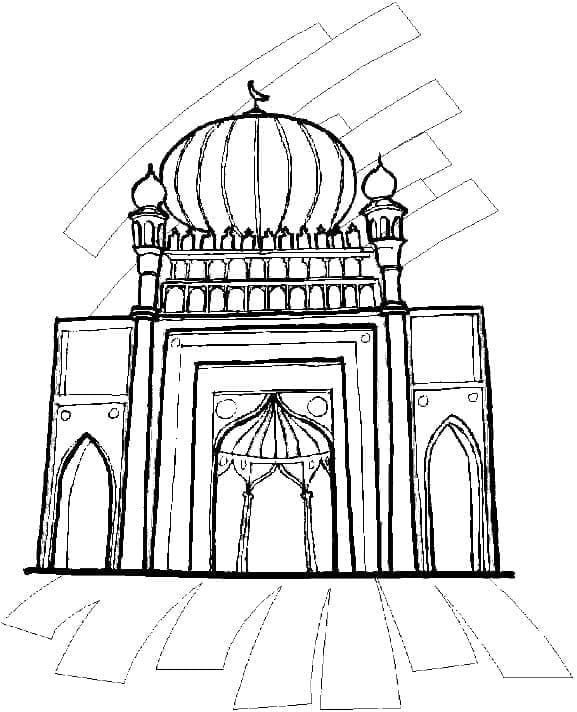 مسجد الطباعة صورة تلوين