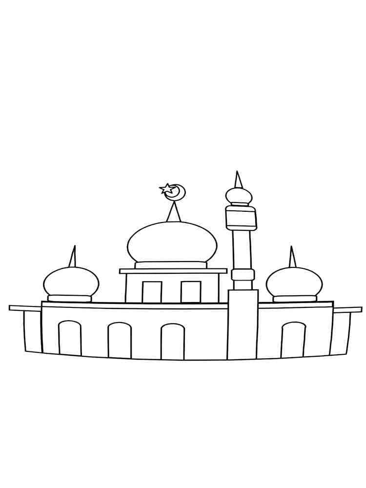 مسجد بسيط جدا صورة تلوين
