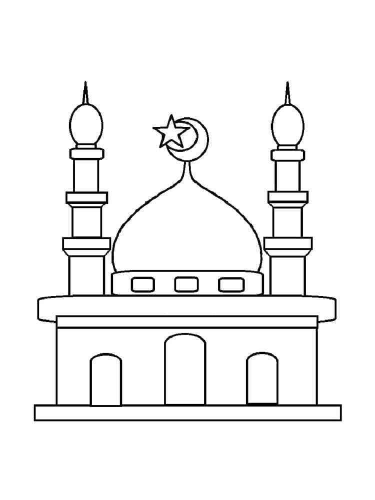مسجد بسيط صورة تلوين