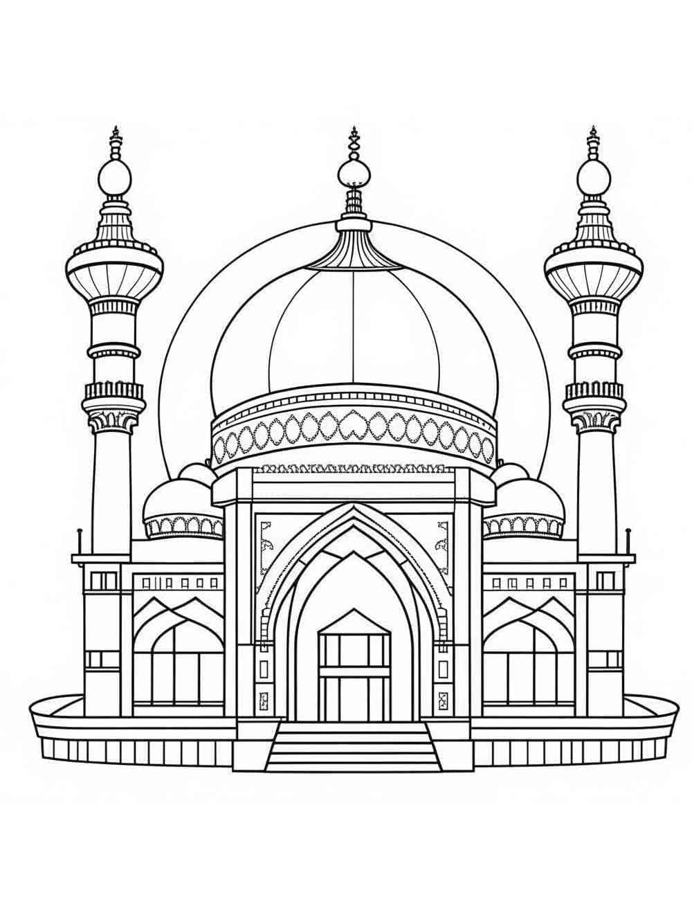 مسجد جميل صورة تلوين