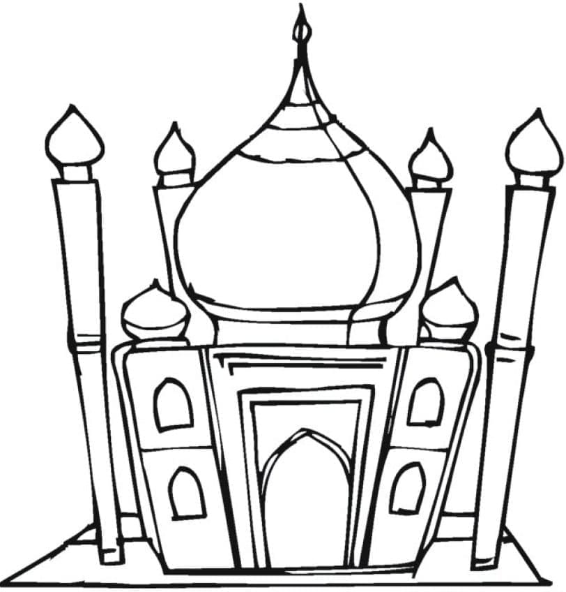 مسجد للطباعة صورة تلوين