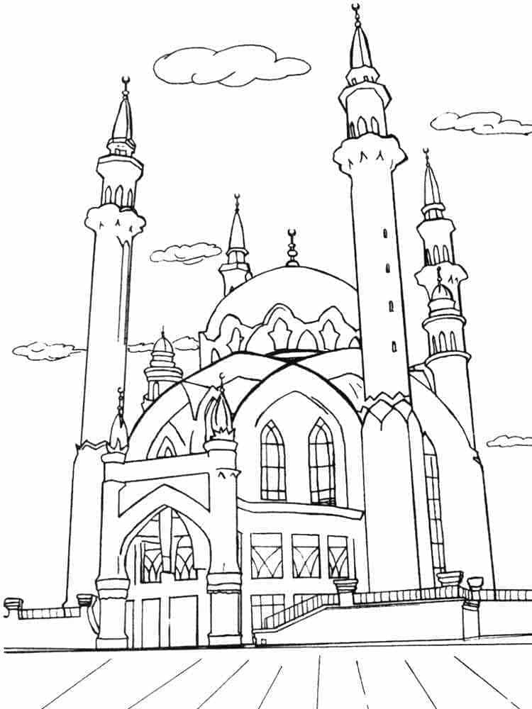 مسجد مذهل صورة تلوين